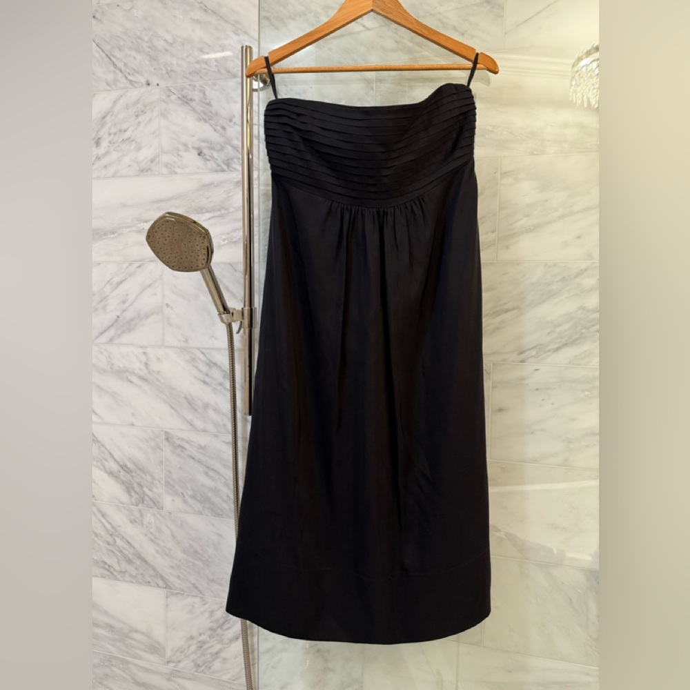 Banana Republic Black Strapless Midi Dress